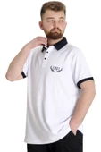 Mode XL Büyük Beden Erkek Polo T-shirt 1991 23341 Beyaz - 2