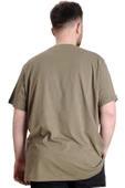 Mode XL Büyük Beden Erkek T-shirt WF 23157 Haki thumbnail 4
