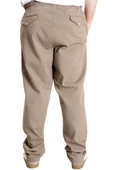 Mode XL Büyük Beden Erkek Gabardin Kargo Jogger Pantolon Doğa 21928 Bej - 4