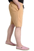 Mode XL Büyük Beden Erkek Şort 1991 23410 Bej thumbnail 3