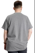 Mode XL Büyük Beden Erkek T-shirt Bisiklet Yaka INTERLOK 23162 Grimelanj - 4