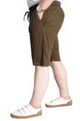 Mode XL Büyük Beden Erkek Şort İnterlok 23515 Haki thumbnail 2