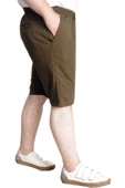 Mode XL Büyük Beden Erkek Şort İnterlok 23515 Haki thumbnail 3