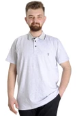 Mode XL Büyük Beden T shirt Polo Likralı Süprem Nakış 21554 Grimelanj - 1