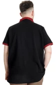 Mode XL Büyük Beden Erkek Polo T-shirt HIGH 23346 Siyah thumbnail 4