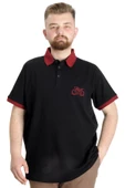Mode XL Büyük Beden Erkek Polo T-shirt HIGH 23346 Siyah thumbnail 1