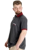 Mode XL Büyük Beden Erkek Polo T-shirt SAILING 23344 Antramelanj thumbnail 2