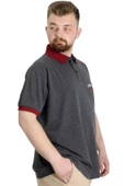 Mode XL Büyük Beden Erkek Polo T-shirt SAILING 23344 Antramelanj thumbnail 3