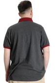 Mode XL Büyük Beden Erkek Polo T-shirt SAILING 23344 Antramelanj thumbnail 4