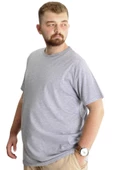 Mode XL Büyük Beden Erkek T-Shirt Bis Yaka Fragmented 23133 Grimelanj - 3