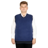 Mode XL Büyük Beden Erkek Süeter Vanize Selanik 20547 İndigo - 1