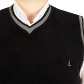 Mode XL Büyük Beden Erkek Süeter Vanize Selanik 20547 Siyah - 4