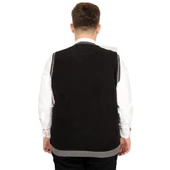 Mode XL Büyük Beden Erkek Süeter Vanize Selanik 20547 Siyah - 2