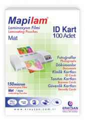 MAPİLAM 150 MİC. MAT LAM. FİLMİ (ID KART) 65X95 100 LÜ - 1