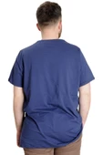 Mode XL Büyük Beden Erkek T-shirt TELEPATHIC 23132 İndigo - 4