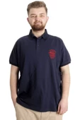 Mode XL Büyük Beden Erkek T-shirt Polo OCEAN JOURNEY 23319 Lacivert - 1
