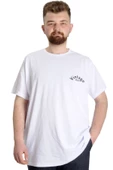 Mode XL Büyük Beden Erkek T-shirt VINTAGE 23144 Beyaz - 1