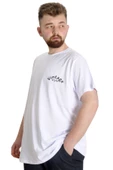 Mode XL Büyük Beden Erkek T-shirt VINTAGE 23144 Beyaz - 2