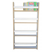 Montessori Çocuk Odası Eğitici Kitaplık 4 Raflı Mdf Kitaplık - Duvar Rafı - 9
