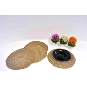 Ince Amerikan Hasır Servis Supla Örme Bambu Kaliteli (35 Cm) - 4