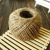 Naturel Doğal Jüt İp Hasır İp Süsleme İpi 100 gr-100 metre (2mm Kalınlık) (10 Adet) - 1