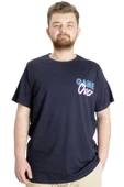 Mode XL Büyük Beden Erkek T-shirt GAME OVER 23130 Lacivert - 1