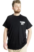 Mode XL Büyük Beden Erkek T-shirt TRAINING DEPT 23128 Siyah - 1