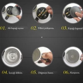 Kendi Kendini Karıştıran Kupa Mikser Kupa Termos Bardak Self Stirring Mug - 5