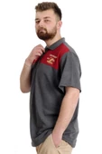 Mode XL Büyük Beden Erkek T-shirt Polo CHNGYRMD 23328 Antramelanj - 3
