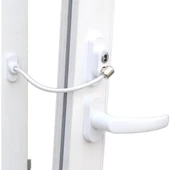 Çelik Halatlı Kilit Pvc Pencere Emniyet Çocuk Güvenlik Kilidi (1 Adet) - 1