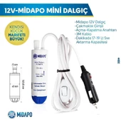 Midapo 12 V Çakmaklı Küçük Dalgıç Pompa Su Pompası Mazot Pompası - 6