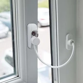Çelik Halatlı Kilit Pvc Pencere Emniyet Çocuk Güvenlik Kilidi (1 Adet) - 5