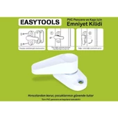 Çekmeli Kilit Plastik Pencere Emniyet Kilidi,Güvenlik Emniyet Kilidi (5 ADET) Beyaz Renk - 3