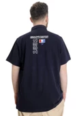 Mode XL Büyük Beden Erkek T-shirt Polo ABSOLUTE DESTINY 23335 Lacivert thumbnail 2