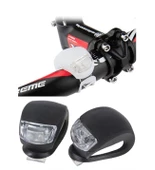 Bisiklet Işığı Gece Lambası Su Geçirmez Silikon Uyarı İkaz Yanıp Sönen - 12