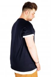 Mode XL Büyük Beden T-shirt BYaka Perfect Match 21156 Lacivert - 2