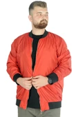 Mode XL Büyük Beden Erkek Kolej Mont Jesica 22611 Kırmızı - 2
