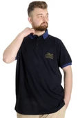 Mode XL Büyük Beden Erkek Polo T-shirt HIGH 23346 Lacivert thumbnail 1