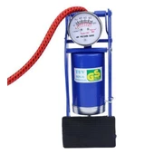 Bisiklet Pompası Top Şişirme Hava Ayak Pompası Basınç Göstergeli Tek Pistonlu - 2