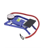 Bisiklet Pompası Top Şişirme Hava Ayak Pompası Basınç Göstergeli Tek Pistonlu - 6