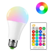 Uzaktan Kumandalı RGB Led Ampul 9Watt E27 Tasarruflu Dimmerli Led Lamba 16 Ton Işık - 1