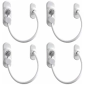 Çelik Halatlı Kilit Pvc Pencere Emniyet Çocuk Güvenlik Kilidi (4 Adet) - 1