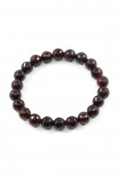 Granat-Lal Doğal Taş Bileklik 8 mm Fasetli Küre Kesim thumbnail 2