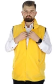 Mode XL Erkek Polar Yelek Dik Yaka Fermuarlı 22549 Sarı - 1