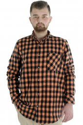 Mode XL Erkek Gömlek Ekose Oduncu 21394 Oranj - 1