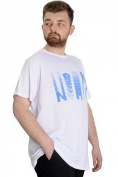 Mode XL Büyük Beden Erkek T-shirt  NORM 23147 Beyaz - 2