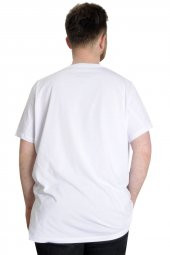 Mode XL Büyük Beden Erkek T-shirt  NORM 23147 Beyaz - 4