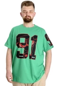 Mode XL Büyük Beden Erkek T-shirt 91 23153 Yeşil - 1