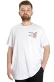 Mode XL Büyük Beden Erkek T-shirt CULTURE 23146 Beyaz - 1