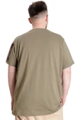Mode XL Büyük Beden Erkek T-shirt 91 23153 Haki thumbnail 4